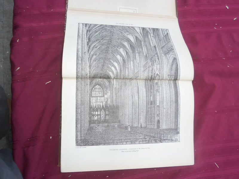 1912 JAN-DEC THE BUILDER U. K. MAGAZINE BOUND VOLUMES - 2 VOLS - FOLD OUTS- C 35