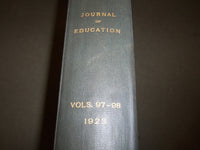 1923 JANUARY-DECEMBER JOURNAL OF EDUCATION BOUND VOLUME - COMPLETE YEAR - R 933