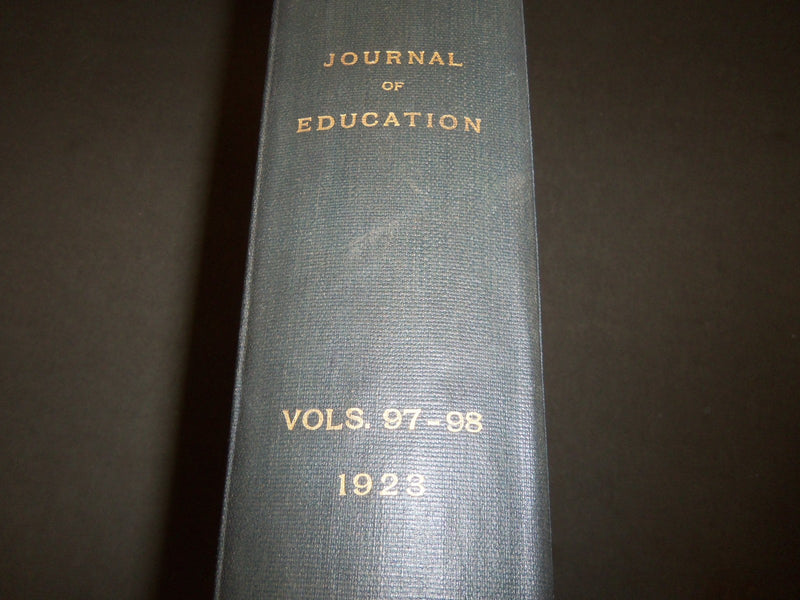 1923 JANUARY-DECEMBER JOURNAL OF EDUCATION BOUND VOLUME - COMPLETE YEAR - R 933