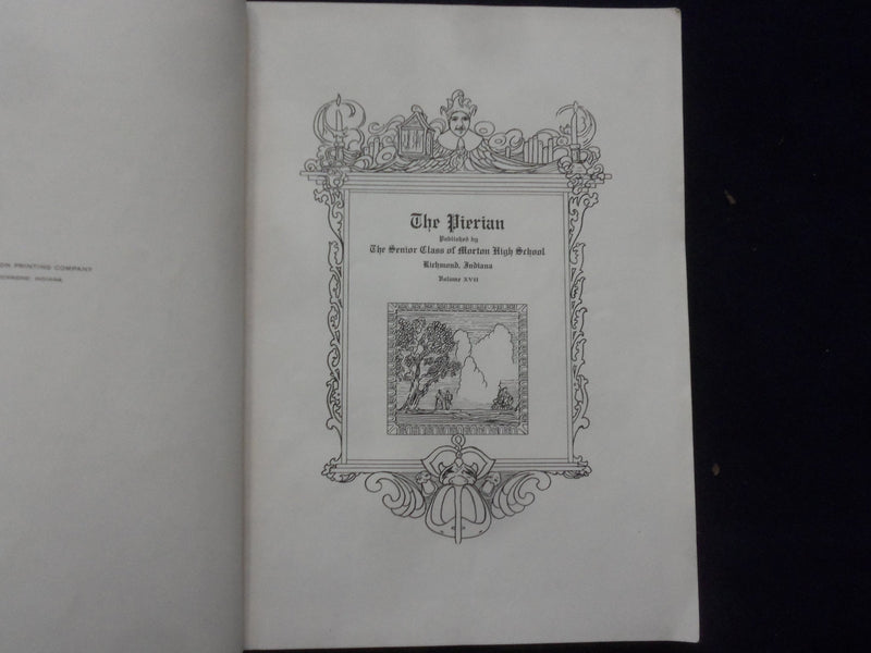 1926 PIERIAN MORTON HIGH SCHOOL YEARBOOK - RICHMOND, INDIANA - YB 1926A