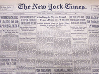 1933 DECEMBER 7 NEW YORK TIMES - LINDBERGHS FLY TO BRAZIL FROM AFRICA - NT 5265
