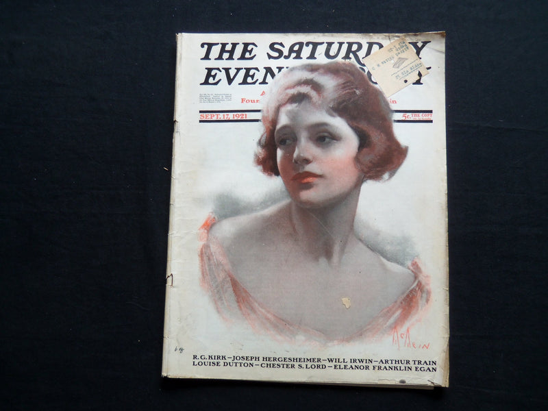 1921 SEPTEMBER 17 THE SATURDAY EVENING POST MAGAZINE - ILLUSTRATED COVER-SP 1123