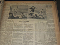 1943 WORLD SERIES YANKEES DEFEAT CARDINALS NEW YORK TIMES LOT OF 6 - NT XXXX