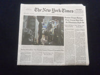 2022 OCT 2 NEW YORK TIMES - RUSSIAN TROOPS RETREAT FROM CRUCIAL RAIL HUB
