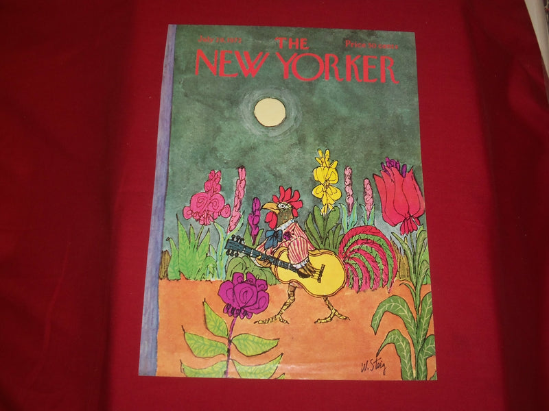 1972 JULY 29 NEW YORKER MAGAZINE FRONT COVER ONLY - GREAT ART FOR FRAMING