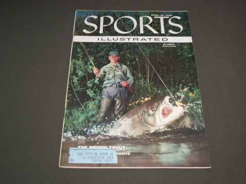 1956 APRIL 30 SPORTS ILLUSTRATED MAGAZINE - THE BROWN TROUT - SP 8785
