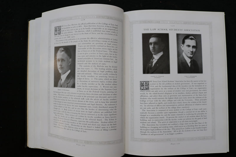 1923 THE HAWKEYE UNIVERSITY OF IOWA YEARBOOK - IOWA CITY, IOWA - YB 3538