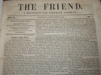 1846-1847 THE FRIEND RELIGIOUS & LITERARY JOURNAL BOUND VOLUME NO. 20 - KD 2682