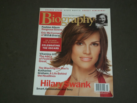 2003 MARCH BIOGRAPHY MAGAZINE - HILARY SWANK COVER - B 3759