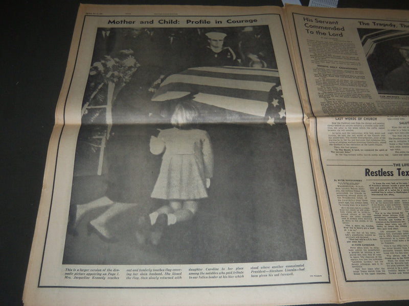 1963 NOV 25 NEW YORK JOURNAL AMERICAN - THE NATION STOOD STILL - JFK - NP 2397