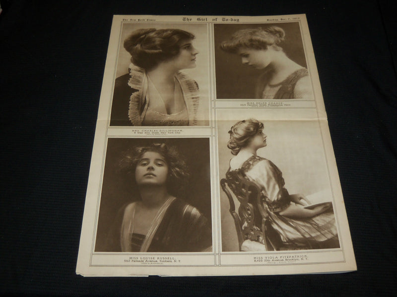 1913 DECEMBER 7 NEW YORK TIMES PICTURE SECTION - GIRL OF TODAY - NP 5614