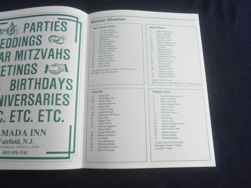 1992 MARCH 18-22 NEW JERSEY DEVILS YOUTH HOCKEY CLUB SHAMROCK JAMBOREE- SP 6481P