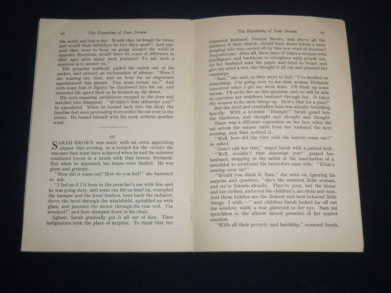 1931 THE REPAIRING OF SAM BROWN BOOK BY ROBERT THURBER - SOFTCOVER - J 9288