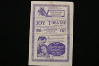 1940'S JOY THEARE PROGRAM - LOT OF 4 - BELZONI, MISSISSIPPI - K 2816
