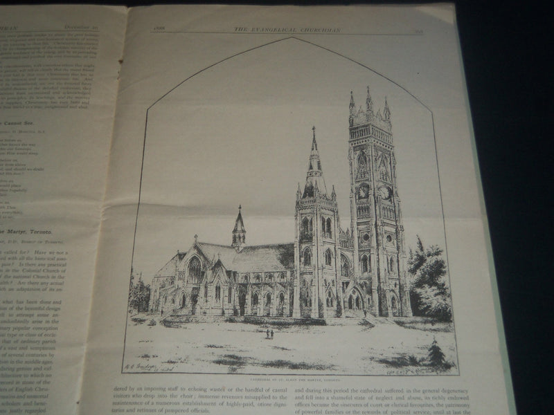 1888 DECEMBER 20 THE EVANGELICAL CHURCHMAN MAGAZINE - TORONTO - J 4201