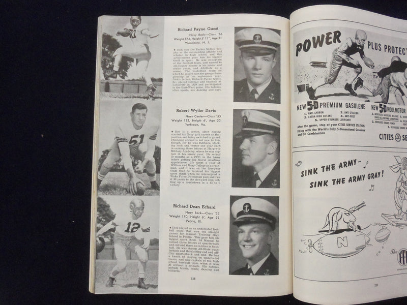 1954 NOVEMBER 27 ARMY-NAVY FOOTBALL PROGRAM-MUNICIPAL STADIUM PHILADELPHIA-K 124