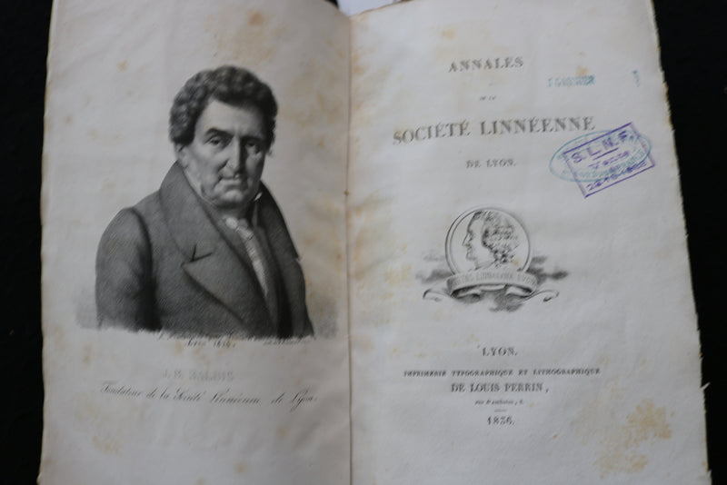 1856 ANNALES DE LA SOCIETE LINNEENNE DE LYON SOFTCOVER BOOK - FRENCH - K 1863