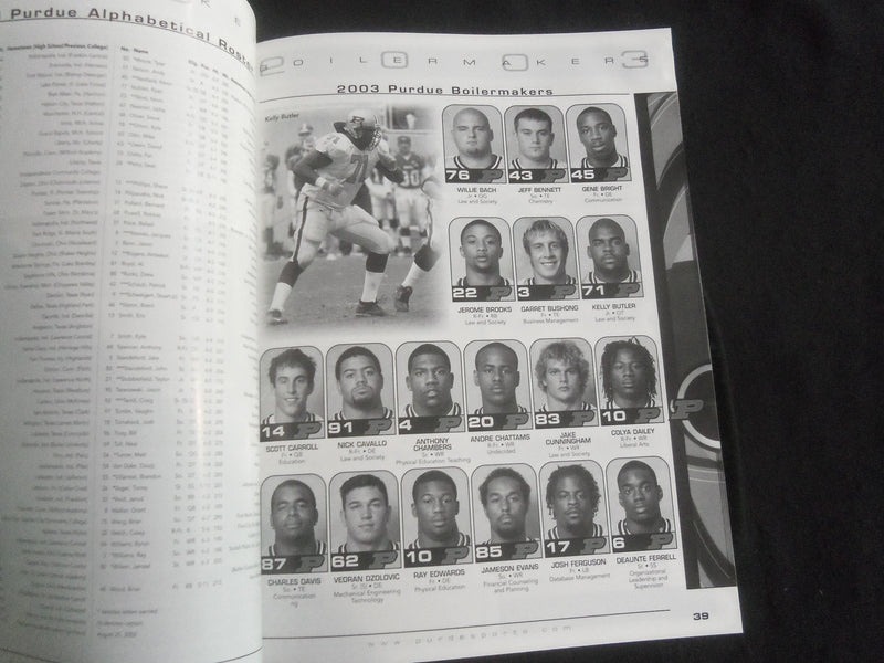 2003 OCT 11 FOOTBALL PROGRAM - PERDUE UNIVERSITY VS PENN STATE UNIV - B 5534M