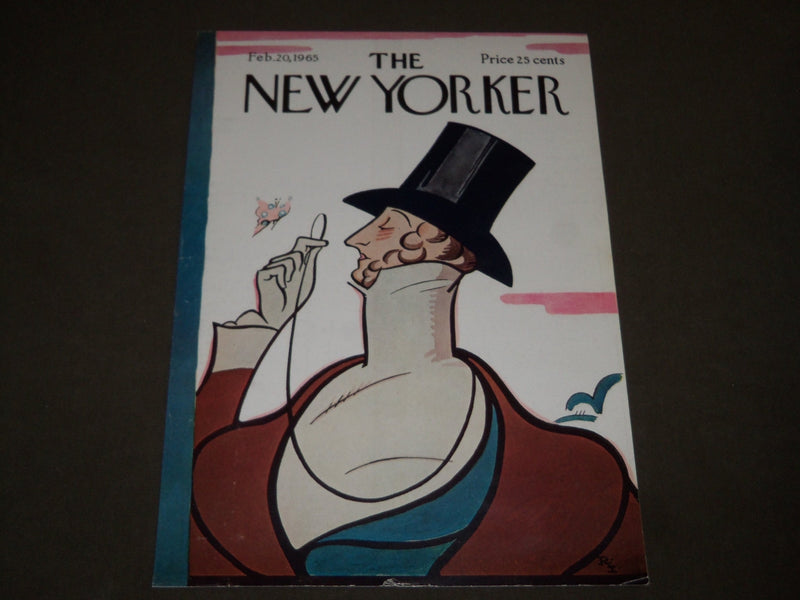 1965 FEBRUARY 20 NEW YORKER MAGAZINE FRONT COVER ONLY BY REA IRVIN - ART DECO