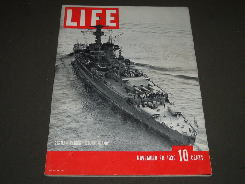 1939 NOVEMBER 20 LIFE MAGAZINE - GERMAN WARSHIP COVER - L 157