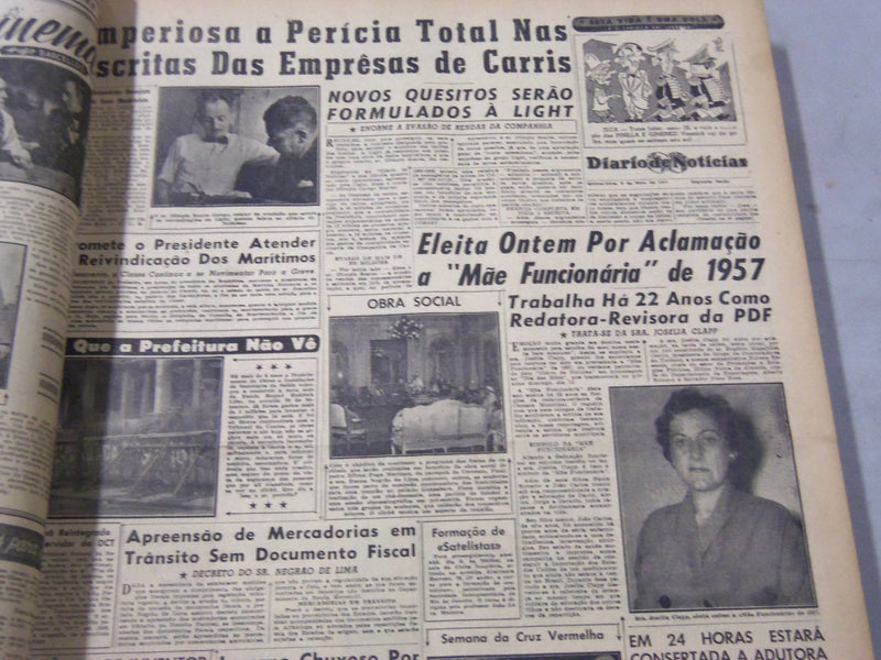 1957 MAY RIO DE JANEIRO DIARIO NEWSPAPER BOUND VOLUME - SPANISH - BV 57