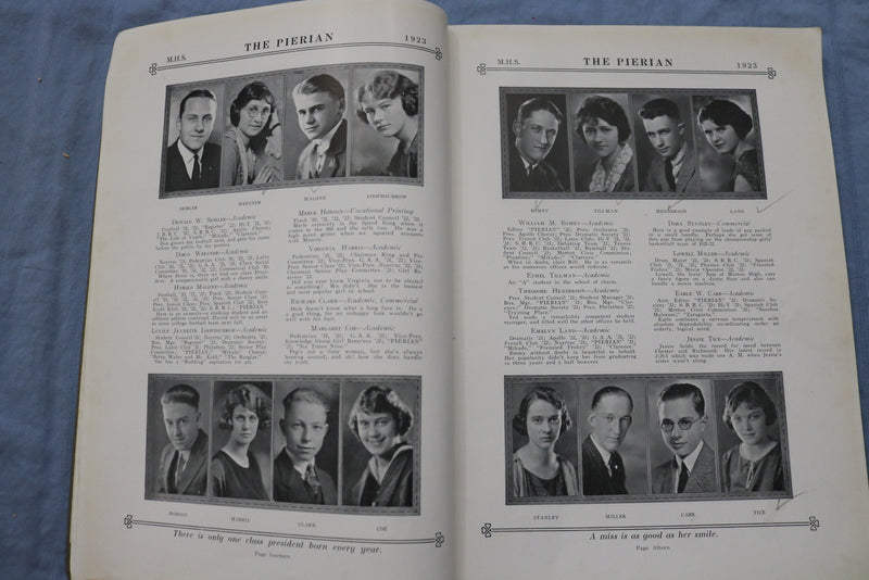 1923 THE PIERIAN MORTON HIGH SCHOOL YEARBOOK - RICHMOND, INDIANA- YB 3429