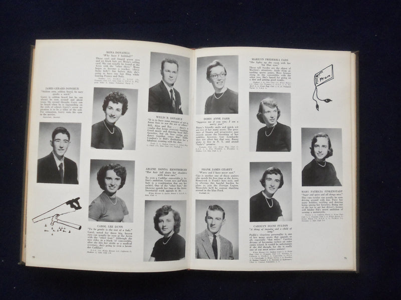1956 SHADOWS HENRY B. WHITEHORNE HIGH SCHOOL YEARBOOK - VERONA, NJ - YB 3020