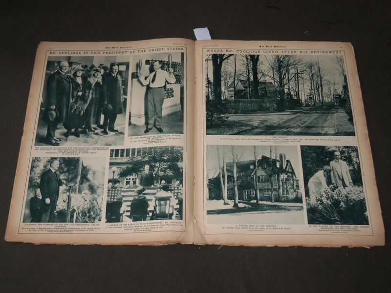 1933 JANUARY 14 MID-WEEK PICTORIAL MAGAZINE SECTION - CALVIN COOLIDGE - J 3209