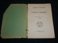 1915 & 1927 TOWN OF AMHERST ANNUAL REPORTS LOT OF 2 ISSUES - J 6580
