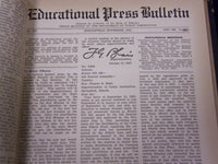 1907-1923 EDUCATIONAL PRESS BULLETIN BOUND VOLUME LOT OF 4 - ILLINOIS - KD 3486A