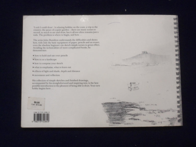 1995 SKETCHING WITH A PENCIL SOFTCOVER BOOK - JOHN HAMILTON INSCRIBED - J 8410