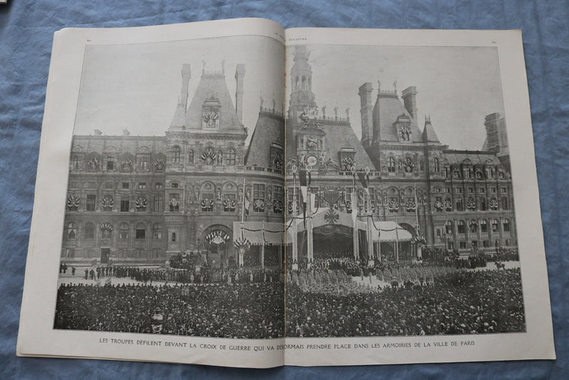 1919 OCT 19 LE MONDE ILLUSTRE MAGAZINE-LE ROI D'ESPAGNE A VERDUN -FRENCH-NP 8439