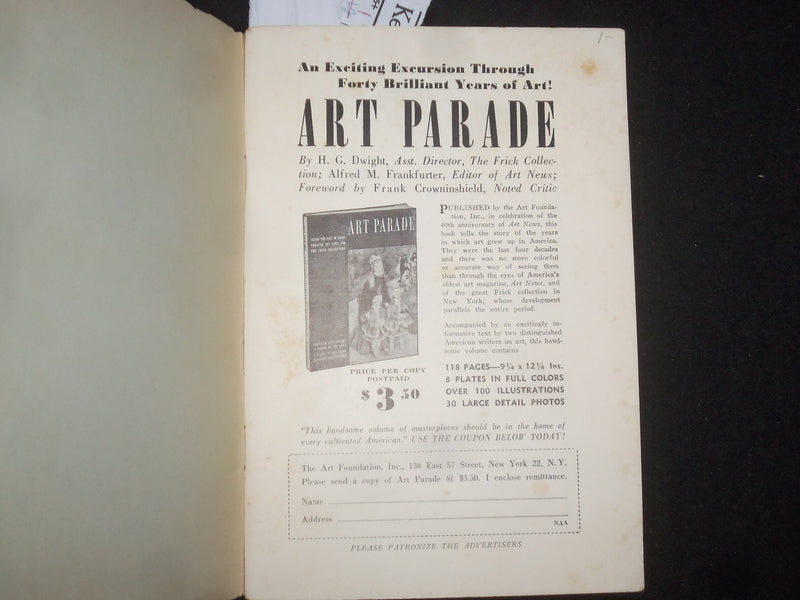 1944 NATIONAL ACADEMY 118TH ANNUAL EXHIBITION SOFTCOVER BOOK - NYC - J 9946