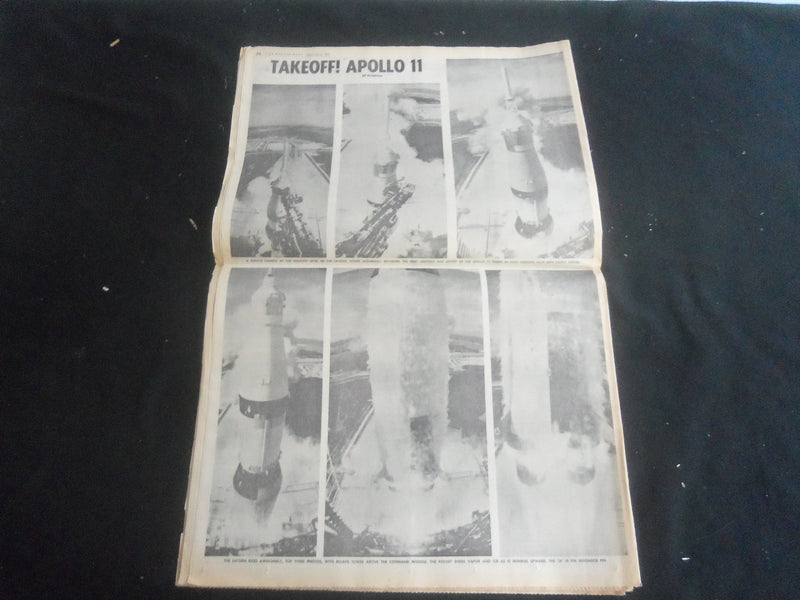1969 JULY 18 DENVER POST NEWSPAPER - ASTRONAUTS NEAR CRUCIAL MANEUVERS - NP 5855