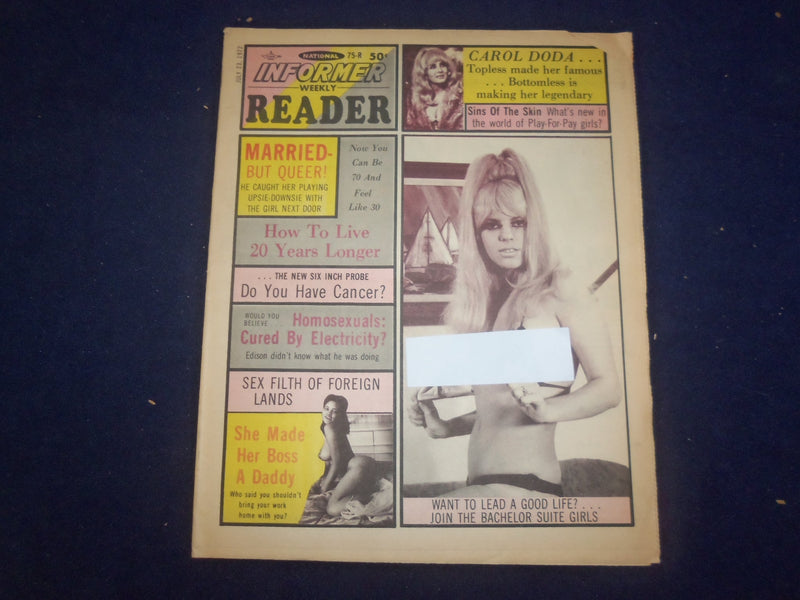 1972 JULY 23 NATIONAL INFORMER WEEKLY READER NEWSPAPER -BACHELOR SUITE - NP 7334