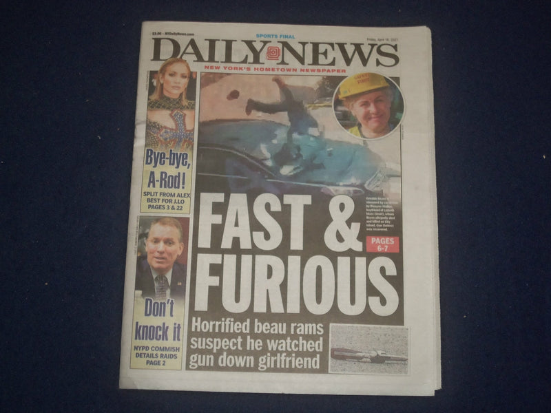 2021 APRIL 16 NEW YORK DAILY NEWS NEWSPAPER- JENNIFER LOPEZ/ALEX RODRIGUEZ SPLIT