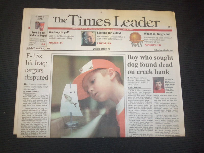 1999 MARCH 1 WILKES-BARRE TIMES LEADER- F-15S HIT IRAQ; TARGETS DISPUTED-NP 7467