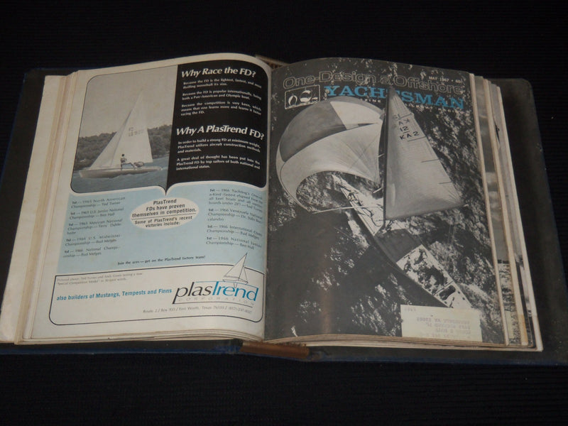 1967 ONE-DESIGN & OFFSHORE YACHTSMAN MAGAZINE BINDER - COMPLETE YEAR - KD 5403I