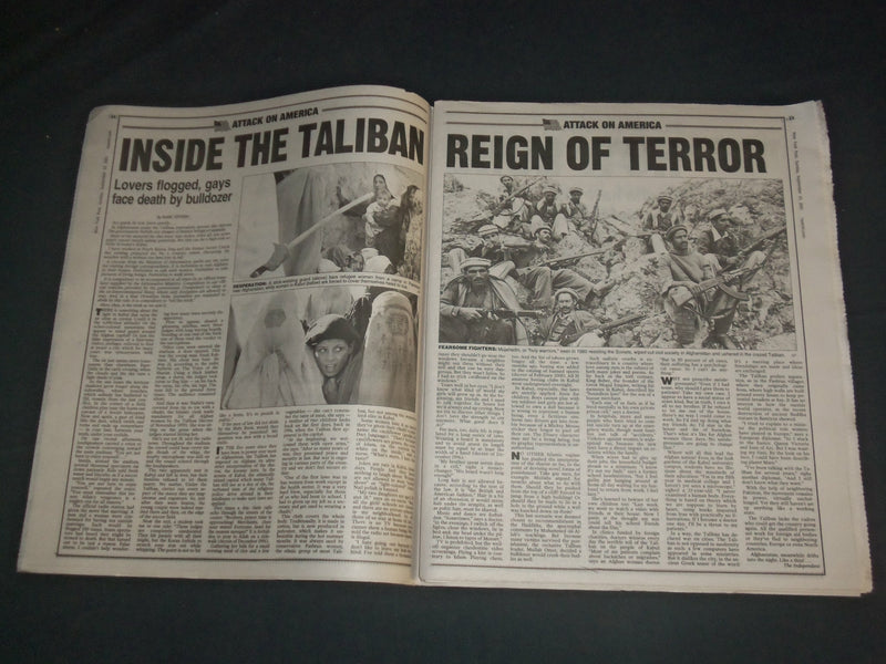 2001 SEPTEMBER 23 NEW YORK POST NEWSPAPER - TERROR TOWN FOR TERRORISTS - NP 4144