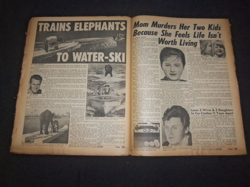 1966 SEP 11 NATIONAL ENQUIRER NEWSPAPER - LBJ'S BROTHER DRUNK, ARRESTED- NP 7422