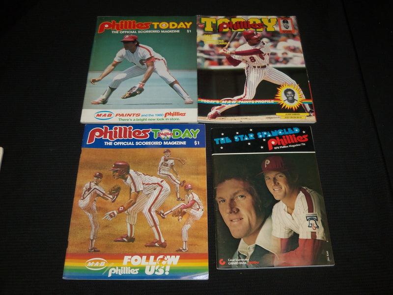 PHILADELPHIA PHILLIES YEARBOOKS & SCORECARDS LOT OF 8 - O 3027A