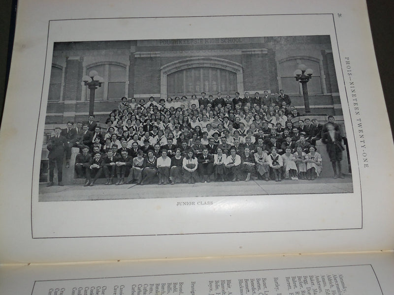 1921 PHOIS POUGHKEEPSIE HIGH SCHOOL YEARBOOK - NEW YORK - YB 1101