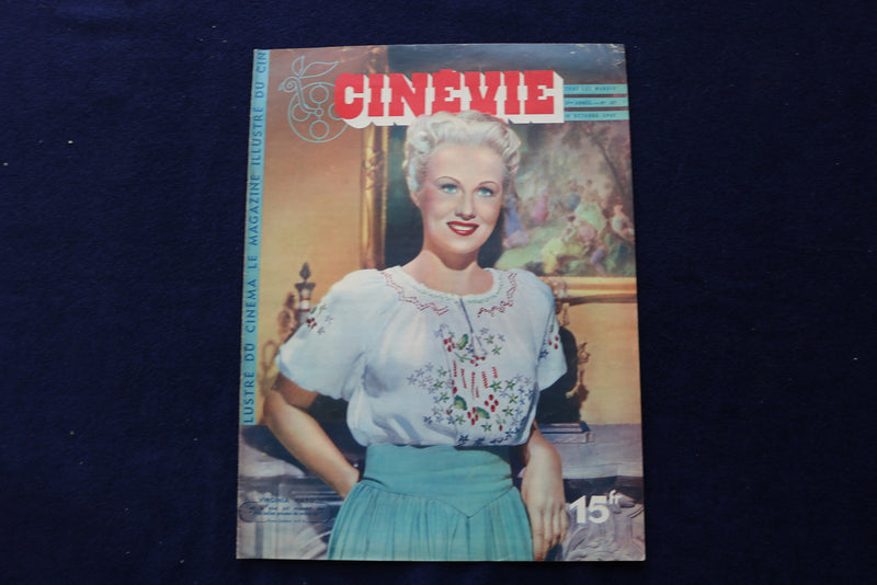 1947 OCTOBER 14 CINEVIE MAGAZINE - VIRGINIA MAYO - FRENCH COVER - E 23903