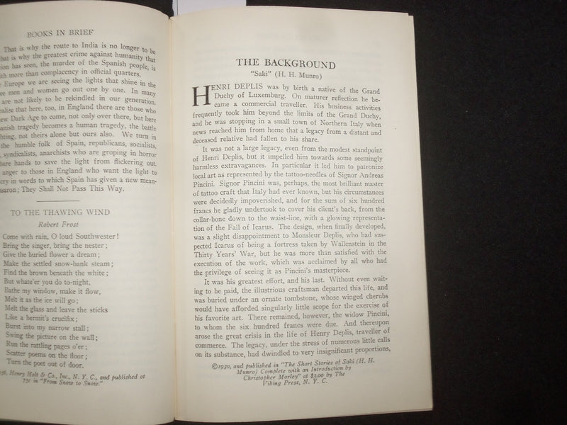 1937 MARCH BOOKS IN BRIEF MAGAZINE - ROBERT FROST - JAMES HILTON - J 9981