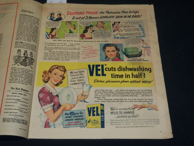 1947 DECEMBER 28 THIS WEEK MAGAZINE SECTION - NORMAN ROCKWELL COVER - NP 2399G