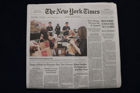 2024 JANUARY 30 NEW YORK TIMES - DRONES MIX-UP IS CITED IN JORDAN STRIKE ON U.S.