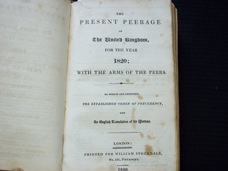 1820 THE ROYAL KALENDAR AND REGISTER - HARDCOVER - NICE ILLUSTRATIONS - KD 7587