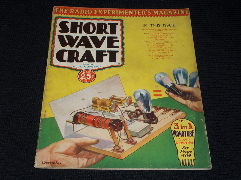 1932 DECEMBER SHORT WAVE CRAFT MAGAZINE NICE COVER - E 111