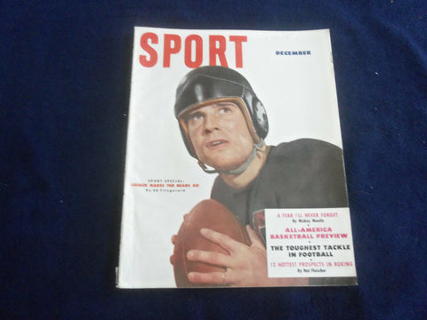 1951 DECEMBER SPORT MAGAZINE - JOHNNY LUJACK COVER - ST 7225