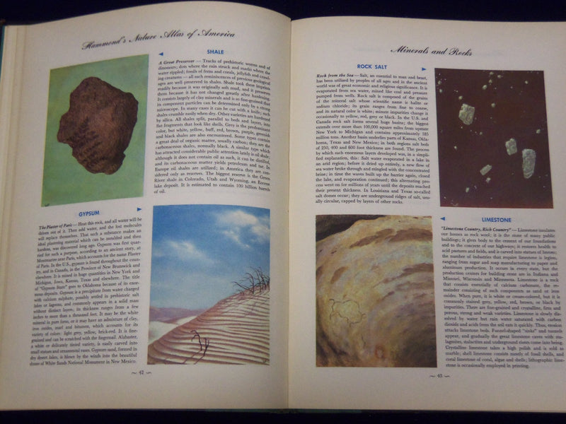 1952 HAMMOND'S NATURE ATLAS OF AMERICA BY E. L. JORDAN W/ 320 PAINTINGS - KD 105